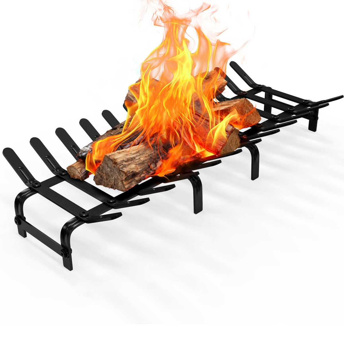 Black Steel Fireplace Grate 28 x 12.5 Inches O27019