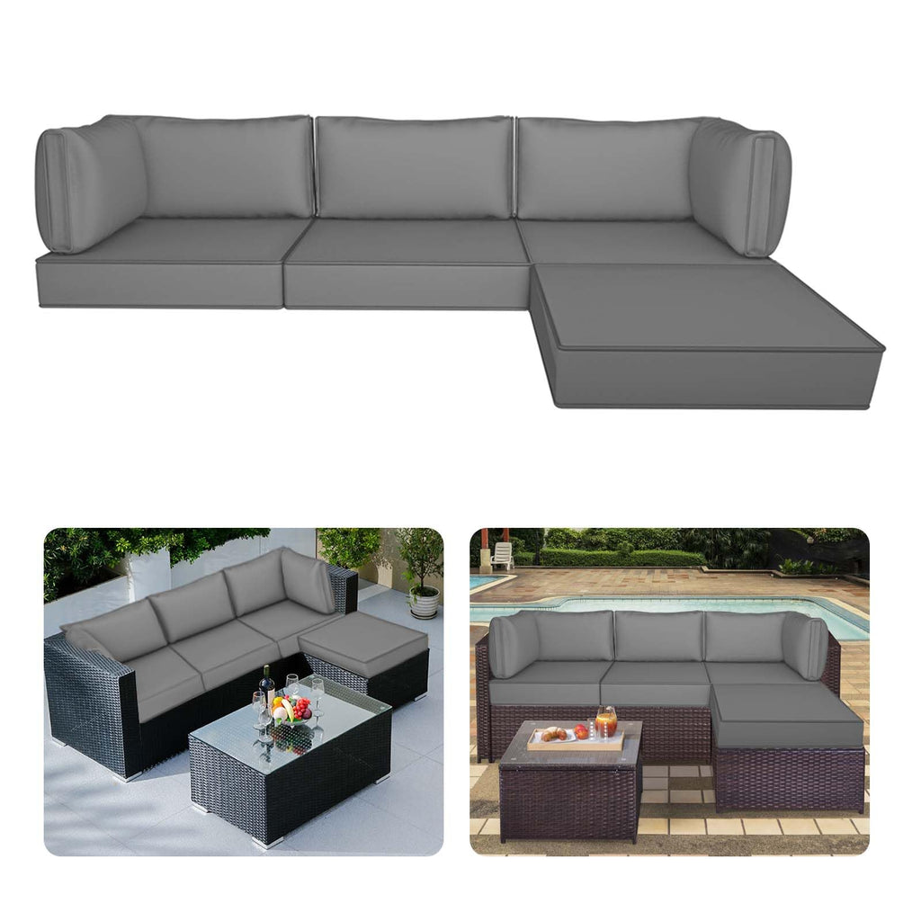Waterproof Outdoor Couch Cushions 4 Seat Dark Grey C770