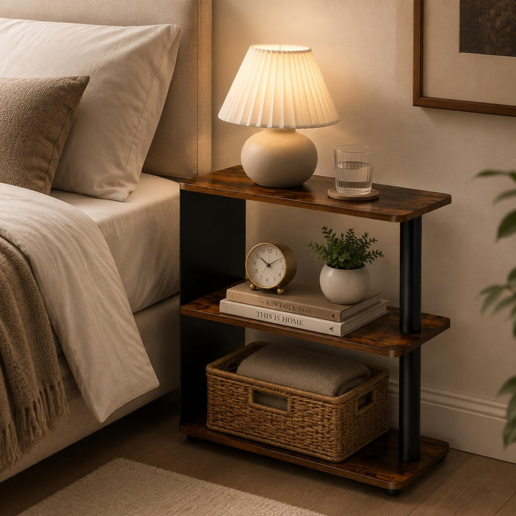 3-Tier Narrow Industrial End Table J123366