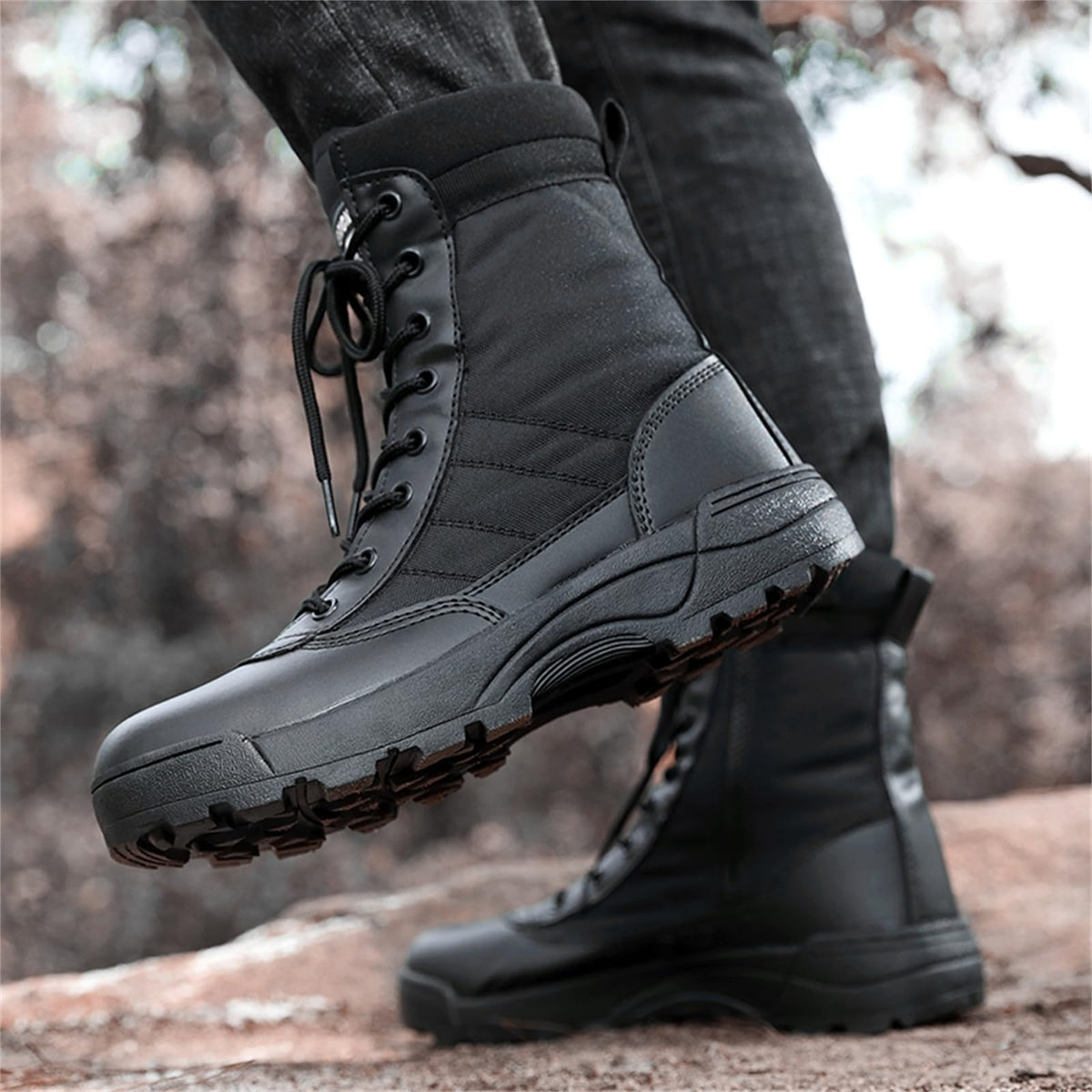 8 Inch High Top Suede Leather Military Tactical Boots E22469