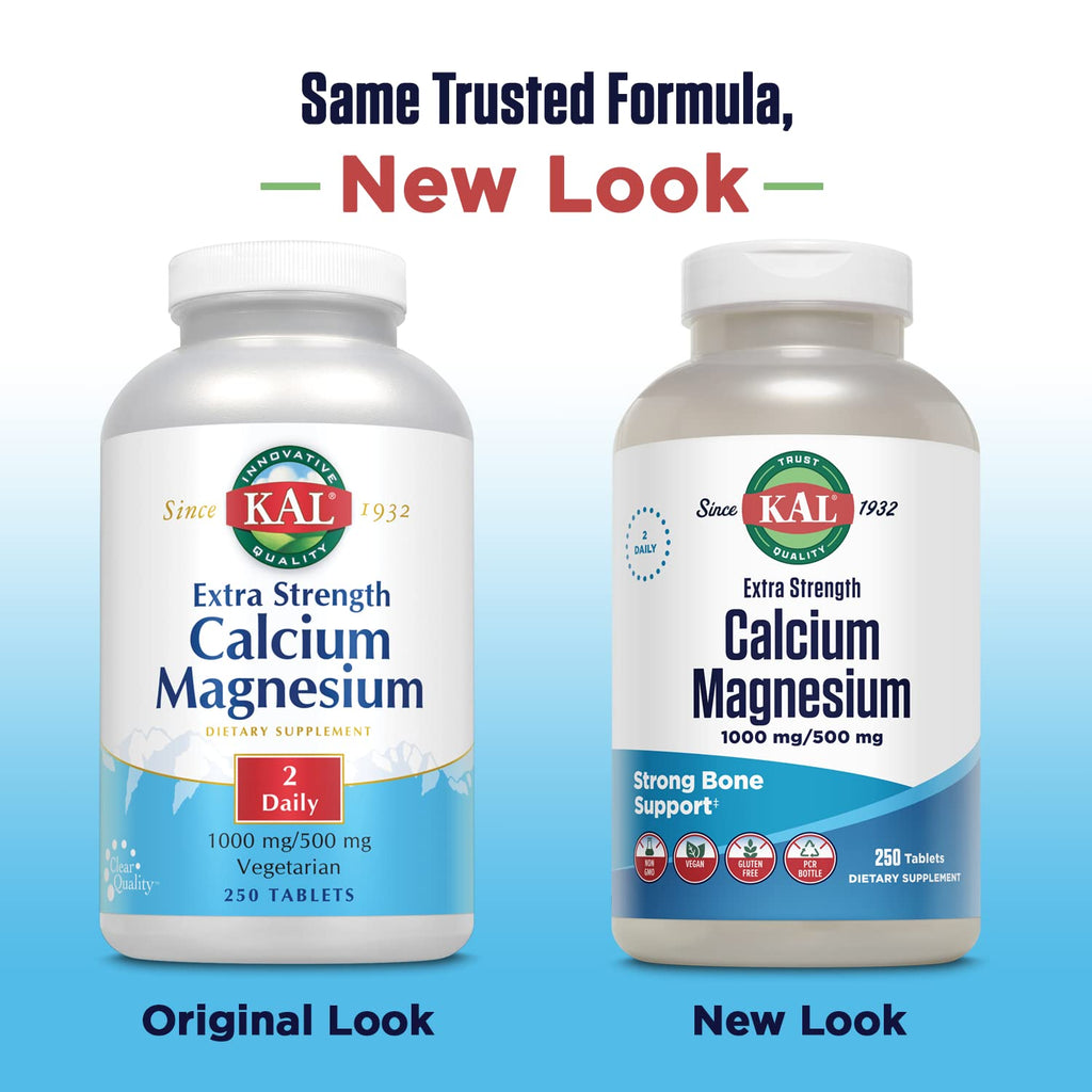 Calcium Magnesium Supplement 250 Tablets U9395