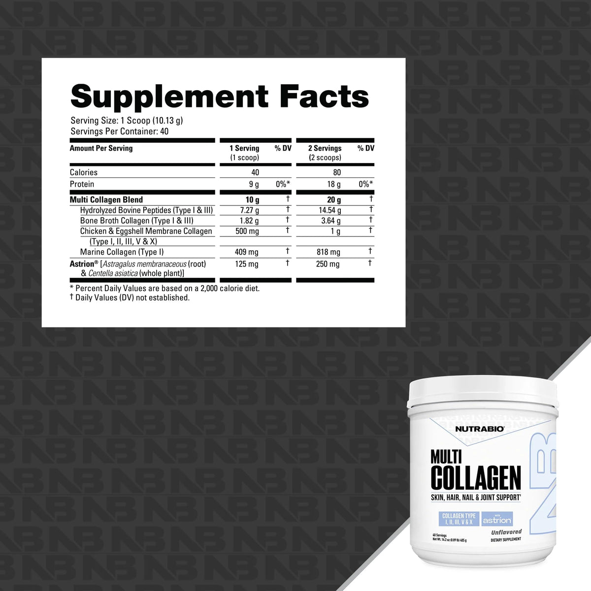 Hydrolyzed Grass-Fed Unflavored Collagen Powder 40 Servings F876