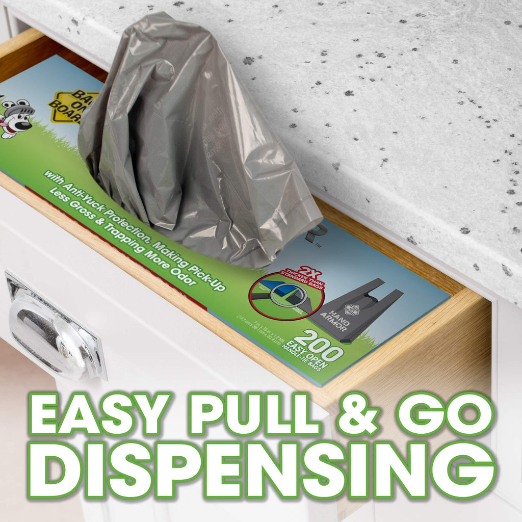 Dog Poop Bags with Easy Tie Handles, 200 Count S5212