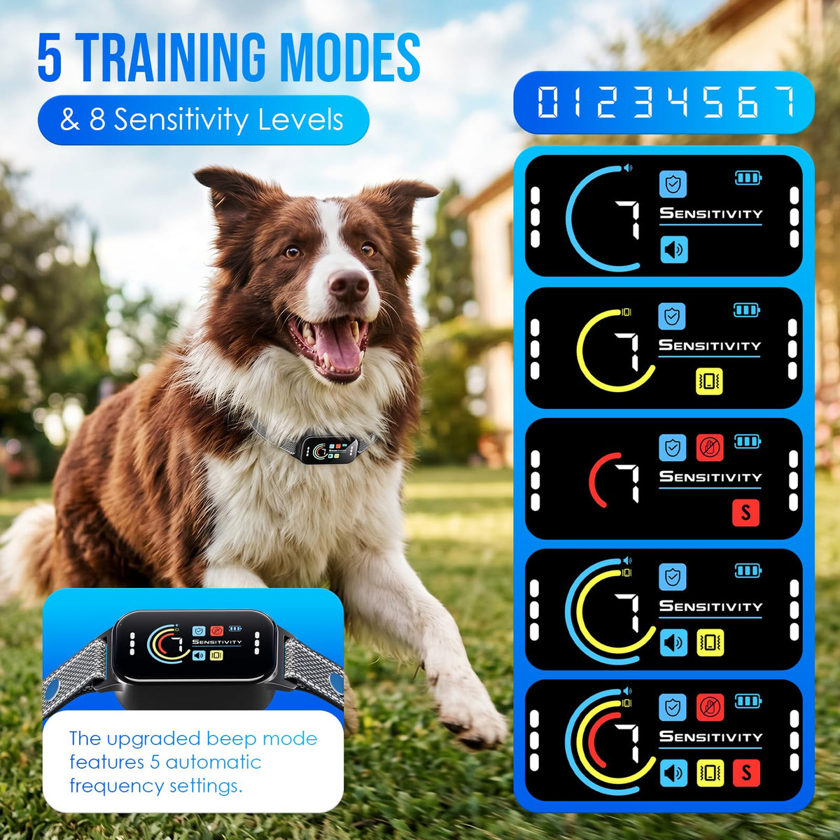 Dog Bark Collar 2 Pack, 7 Sensitivity Levels, 5 Training Modes I940