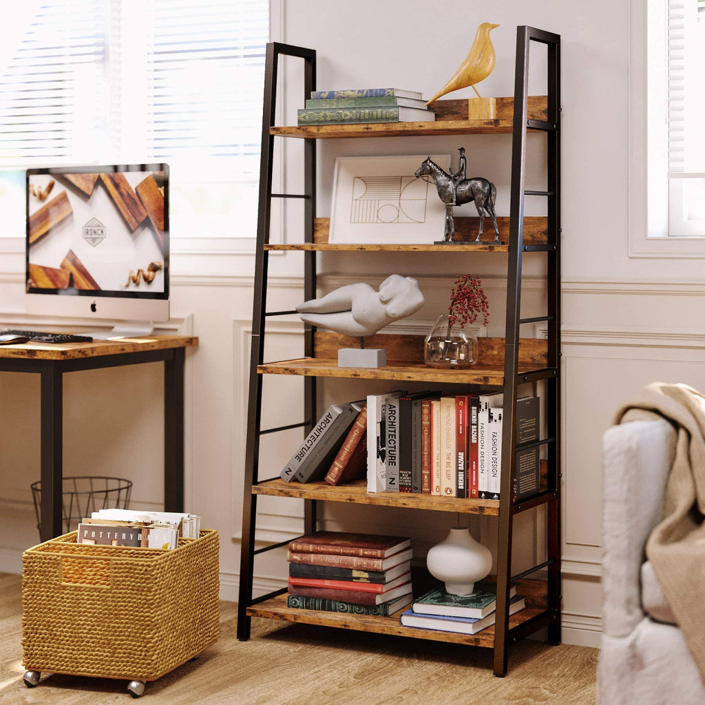 5 Tier Metal Frame Ladder Bookcase M943