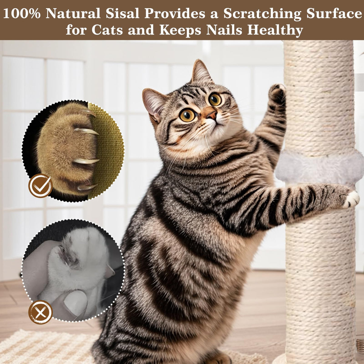 Sisal Cat Scratching Post with Toys P95644