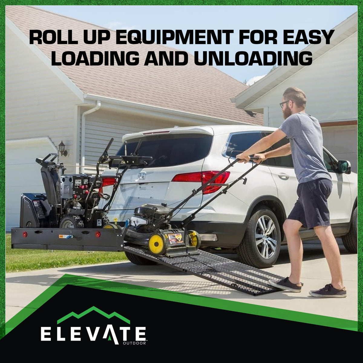 Folding Hitch Cargo Carrier with 60" Ramp T10799