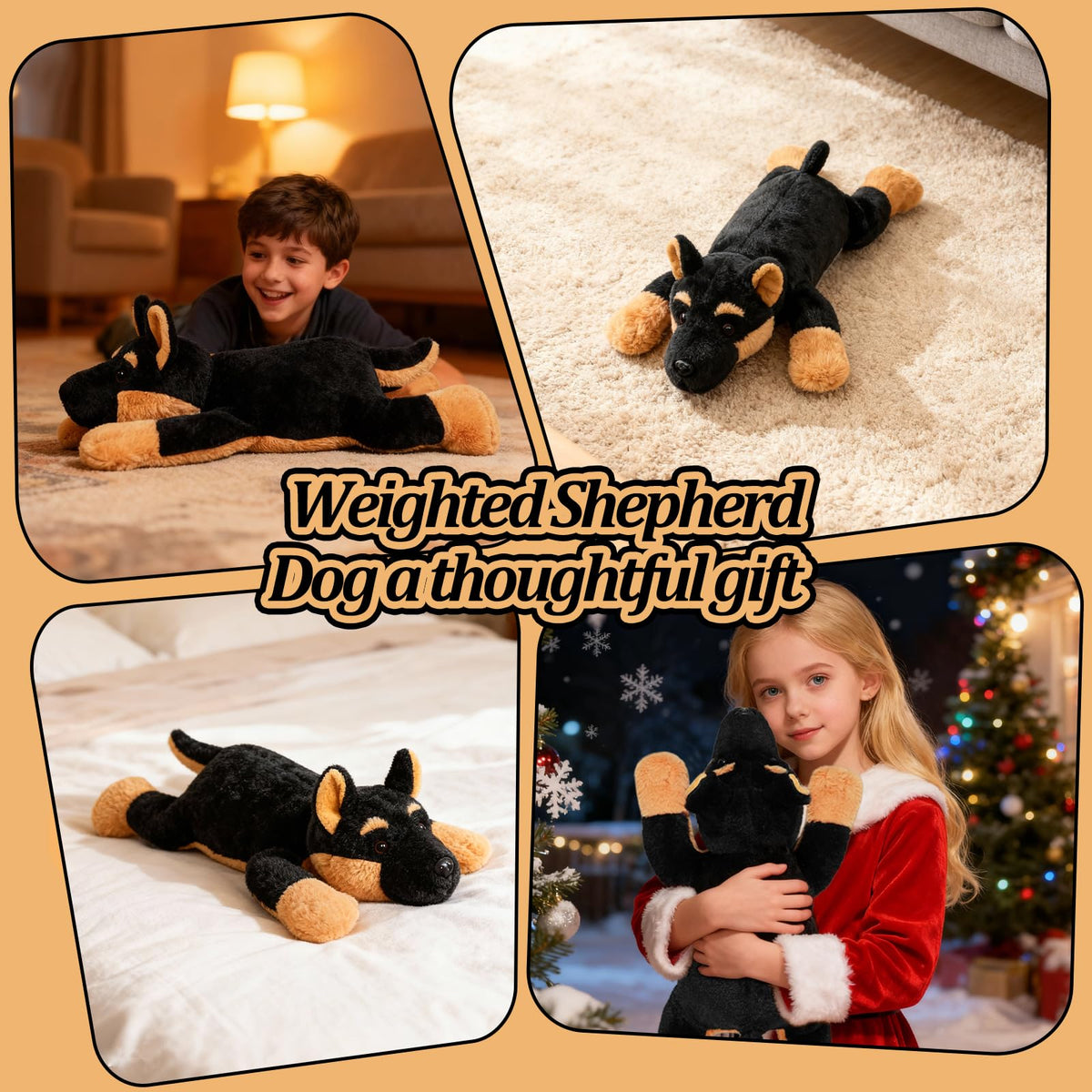 20" 4.1 lbs German Shepherd Plush Hugging Pillow G298394