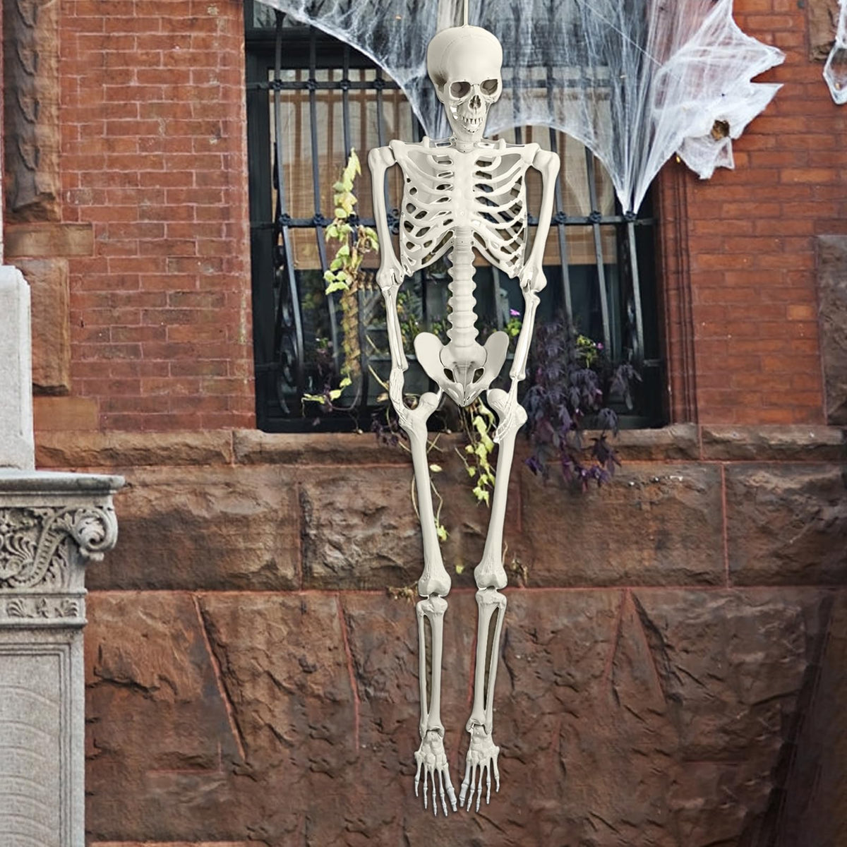 5.4FT Poseable Life Size Plastic Skeleton O95293