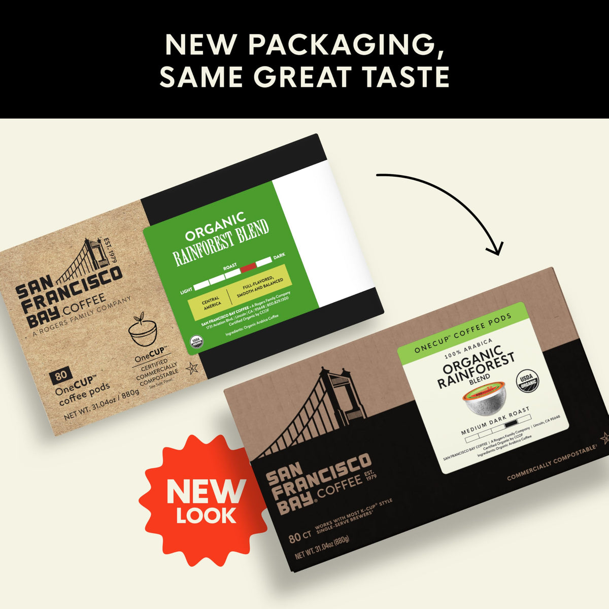 Organic Rainforest Blend K-Cup Compatible Pods, 80 ct V19472