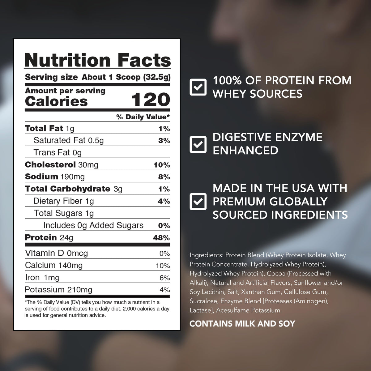 Chocolate Peanut Butter Whey Protein Powder 5 lb D14733