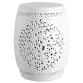White Ceramic Garden Stool D187