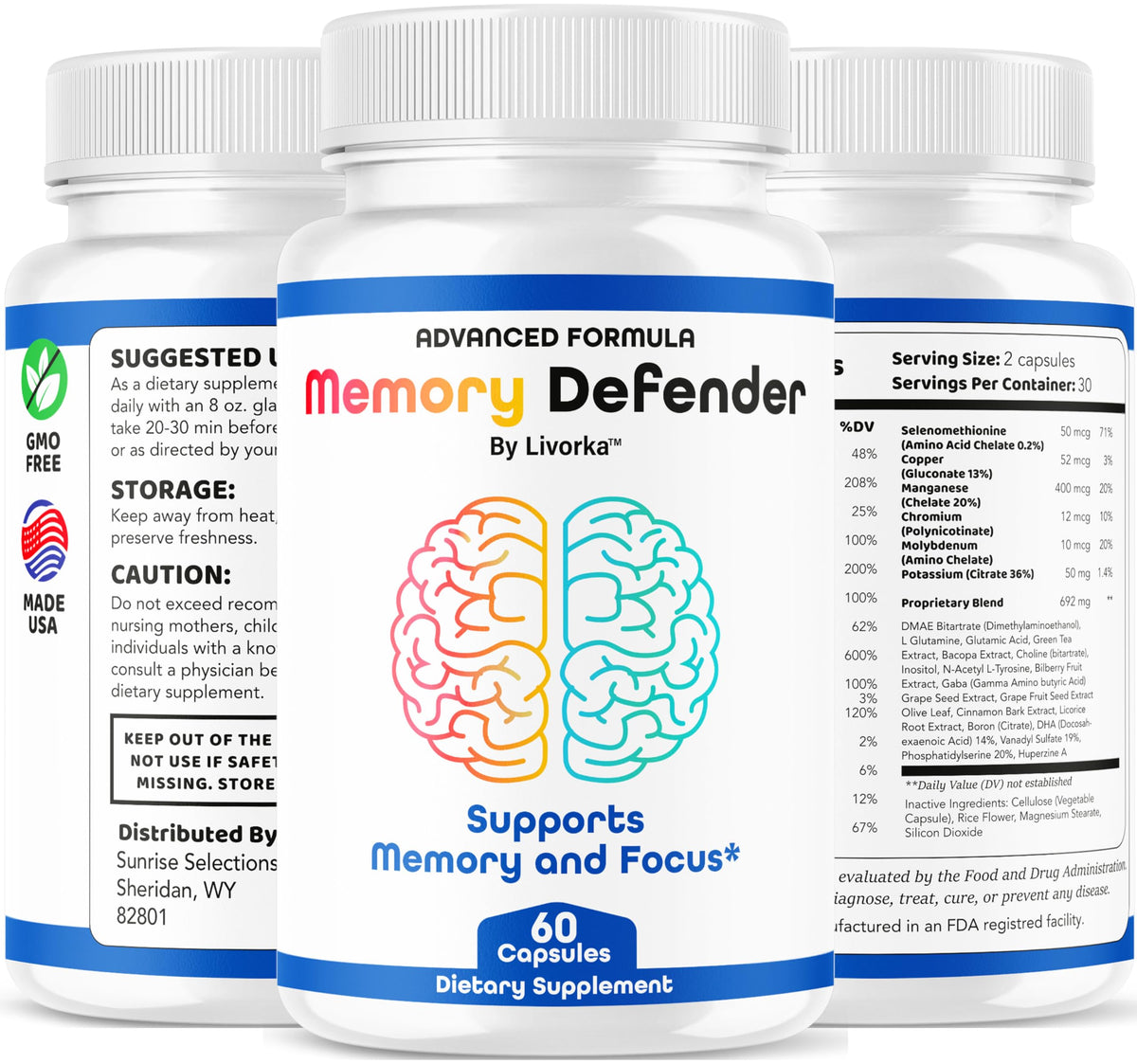 3 Pack Memory Capsules 180 Capsules L124