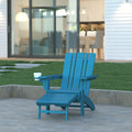 Blue Adirondack Lounge Chair with Ottoman B600