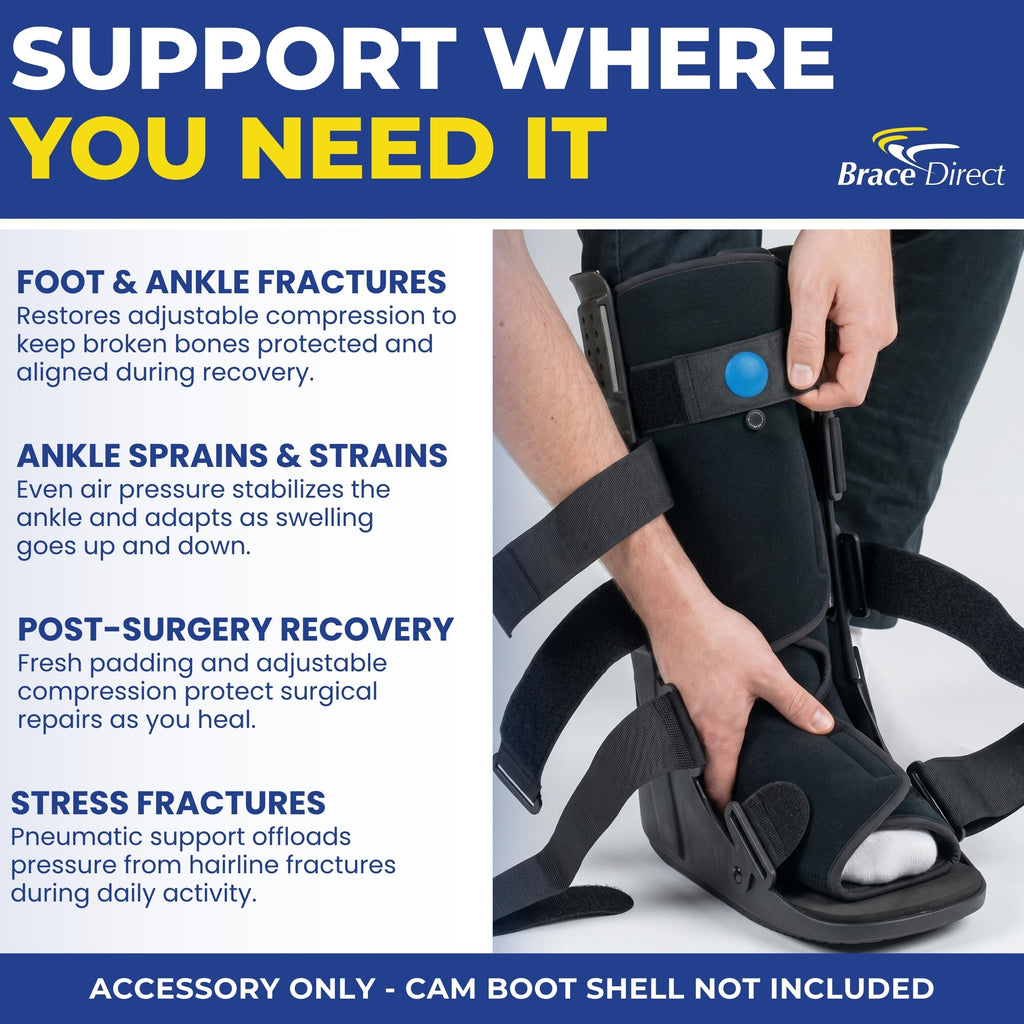 Tall Walking Boot Replacement Liner with Air Pump Bladder Y18436