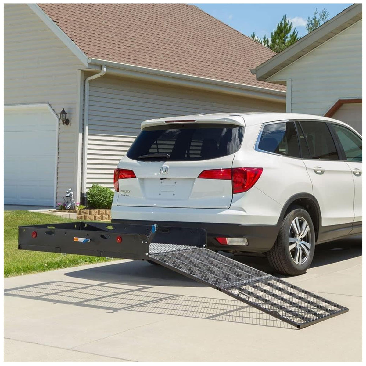 Folding Hitch Cargo Carrier with 60" Ramp T10799