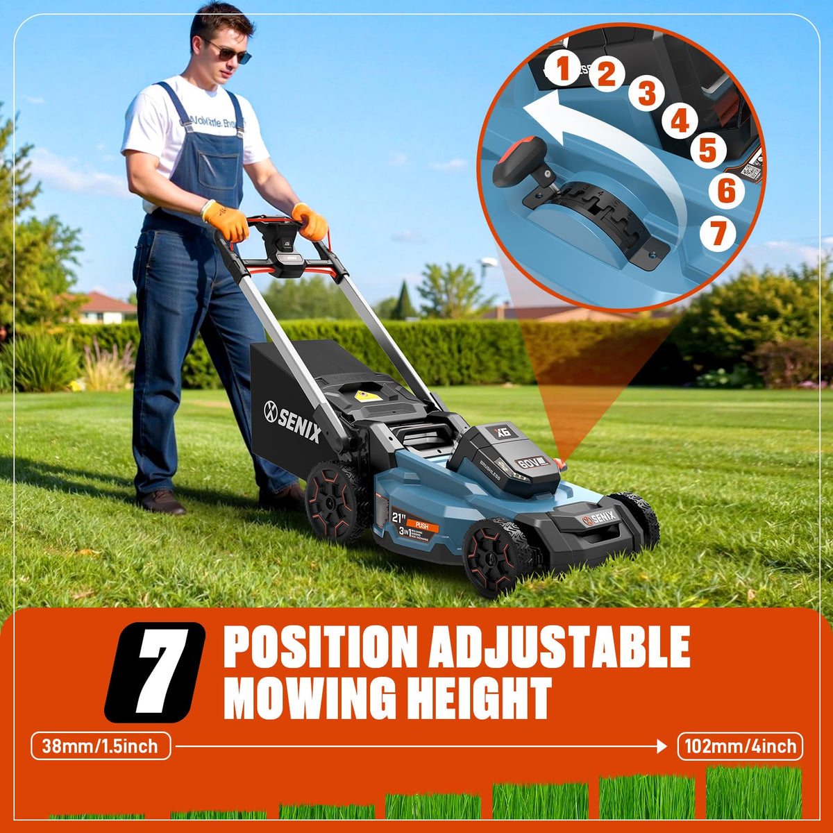 60V Electric Cordless Push Mower T45684