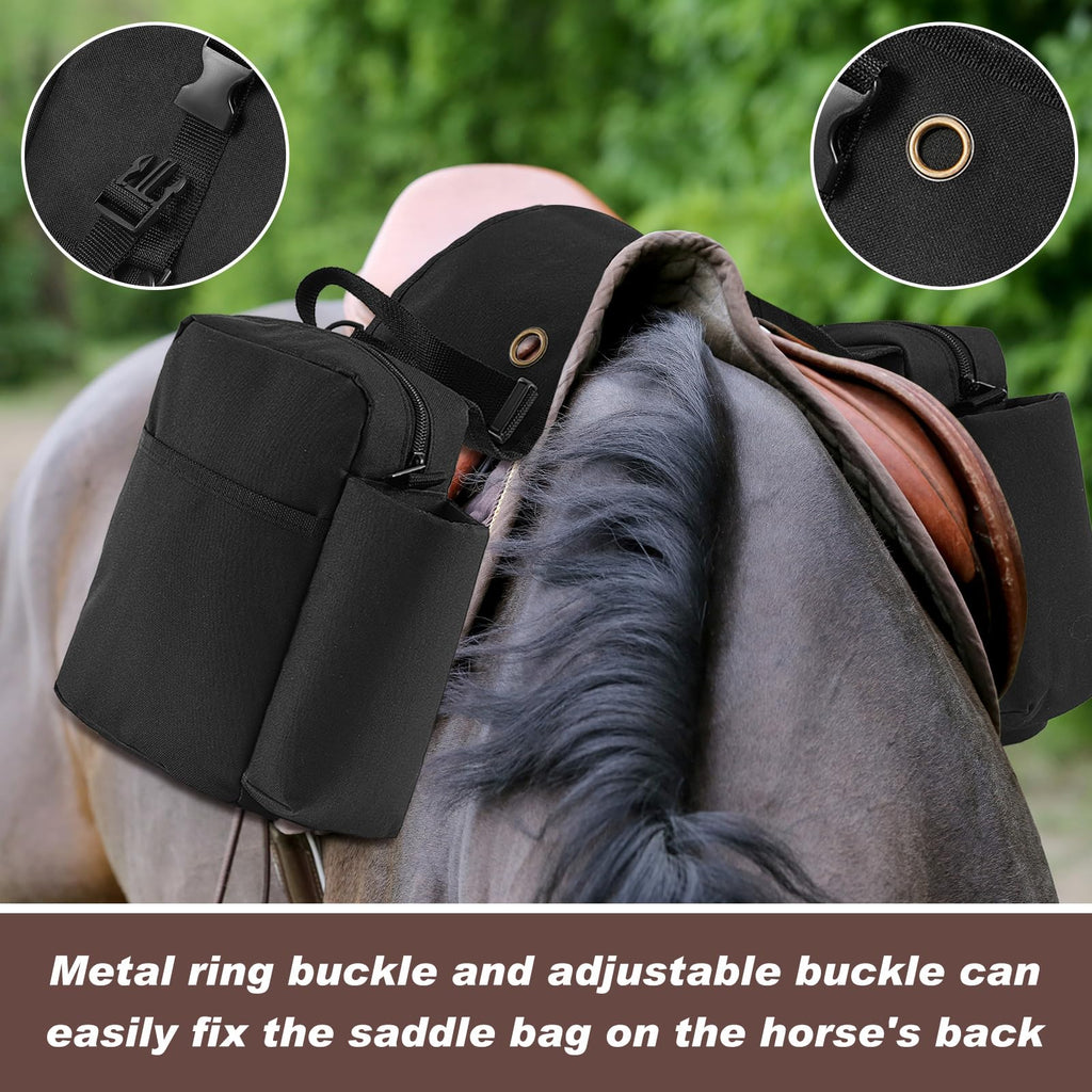 2 Pcs Waterproof Saddle Bag with Pocket T386
