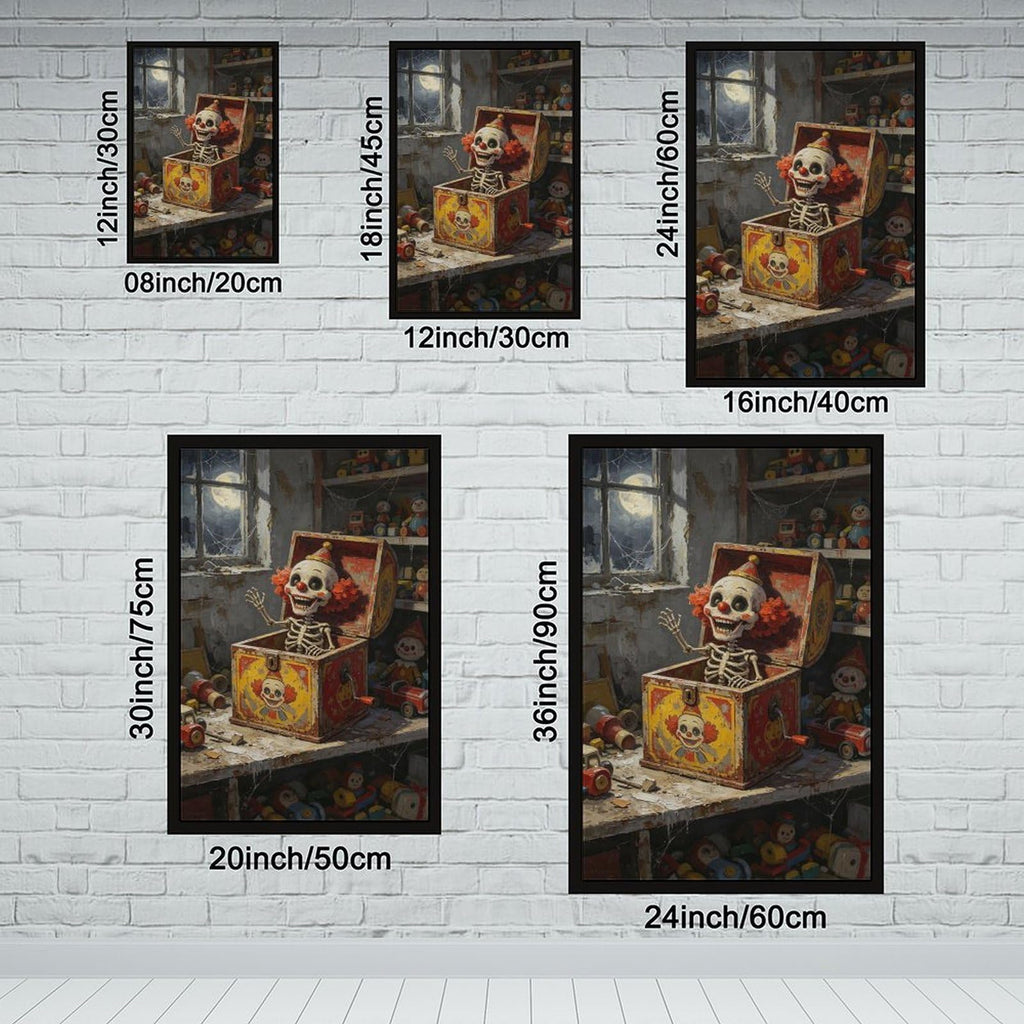 Canvas Wall Art Oil Painting Poster Print with Black Frame 24" L X 36" W E80512