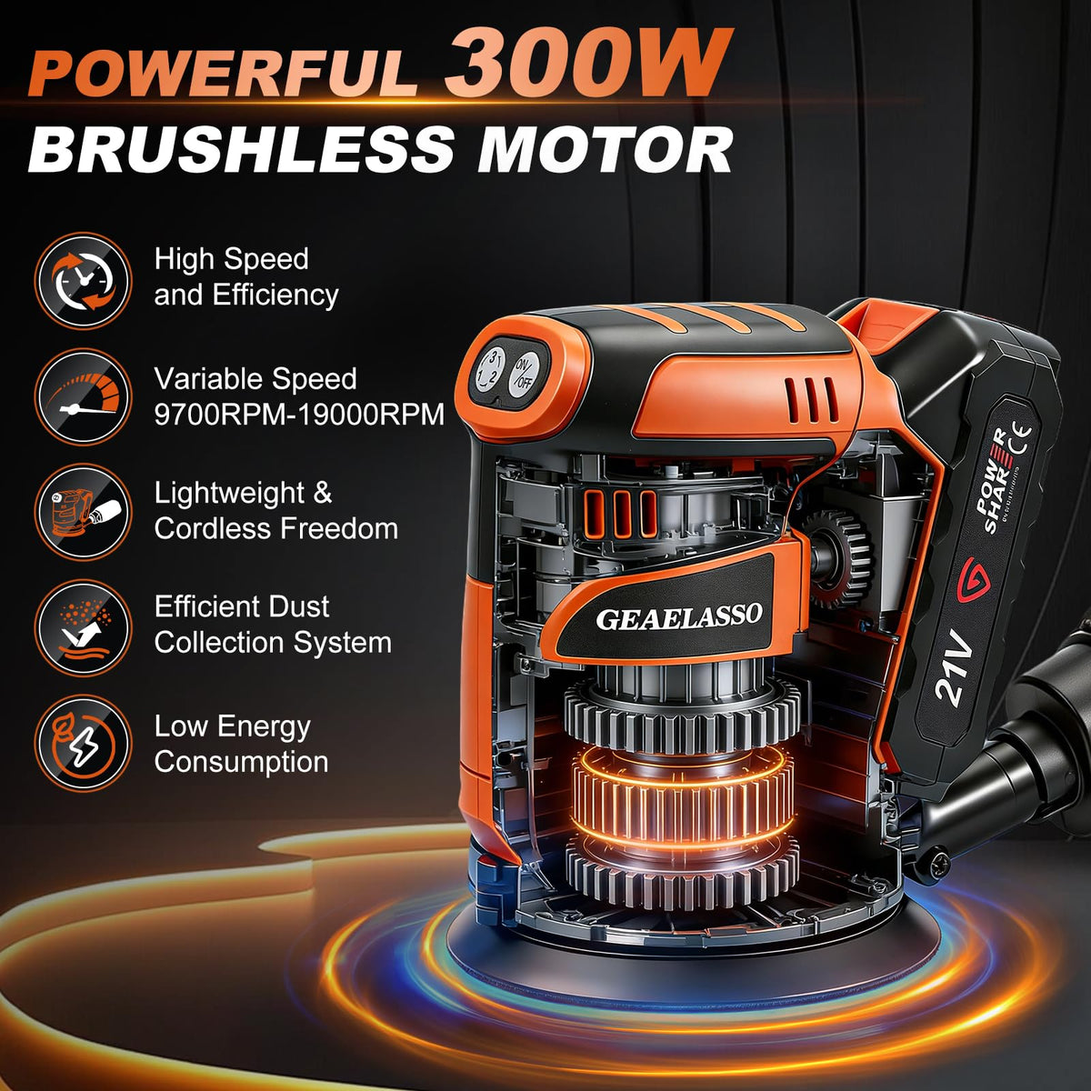 Cordless Random Orbital Sander 5 Inch R936998