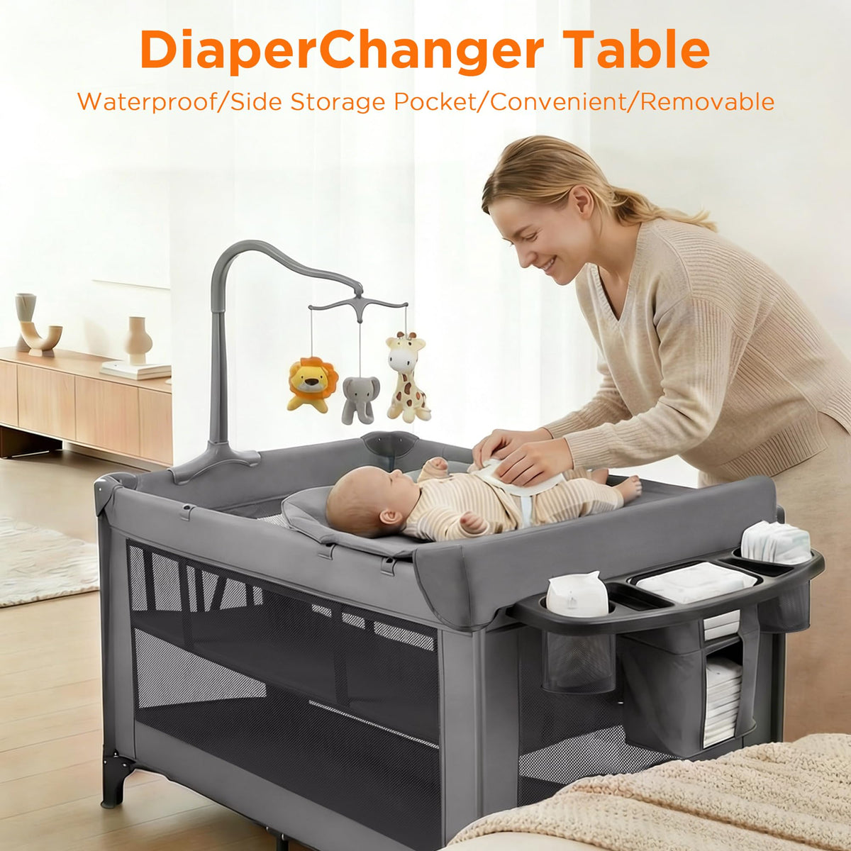 4 in 1 Baby Pack and Play with Bassinet G2890