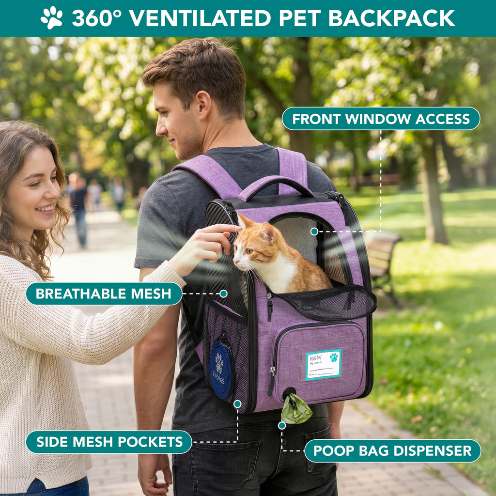 Expandable Dog Cat Backpack Carrier N4694