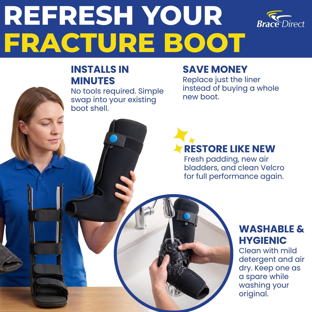 Tall Walking Boot Replacement Liner with Air Pump Bladder Y18436