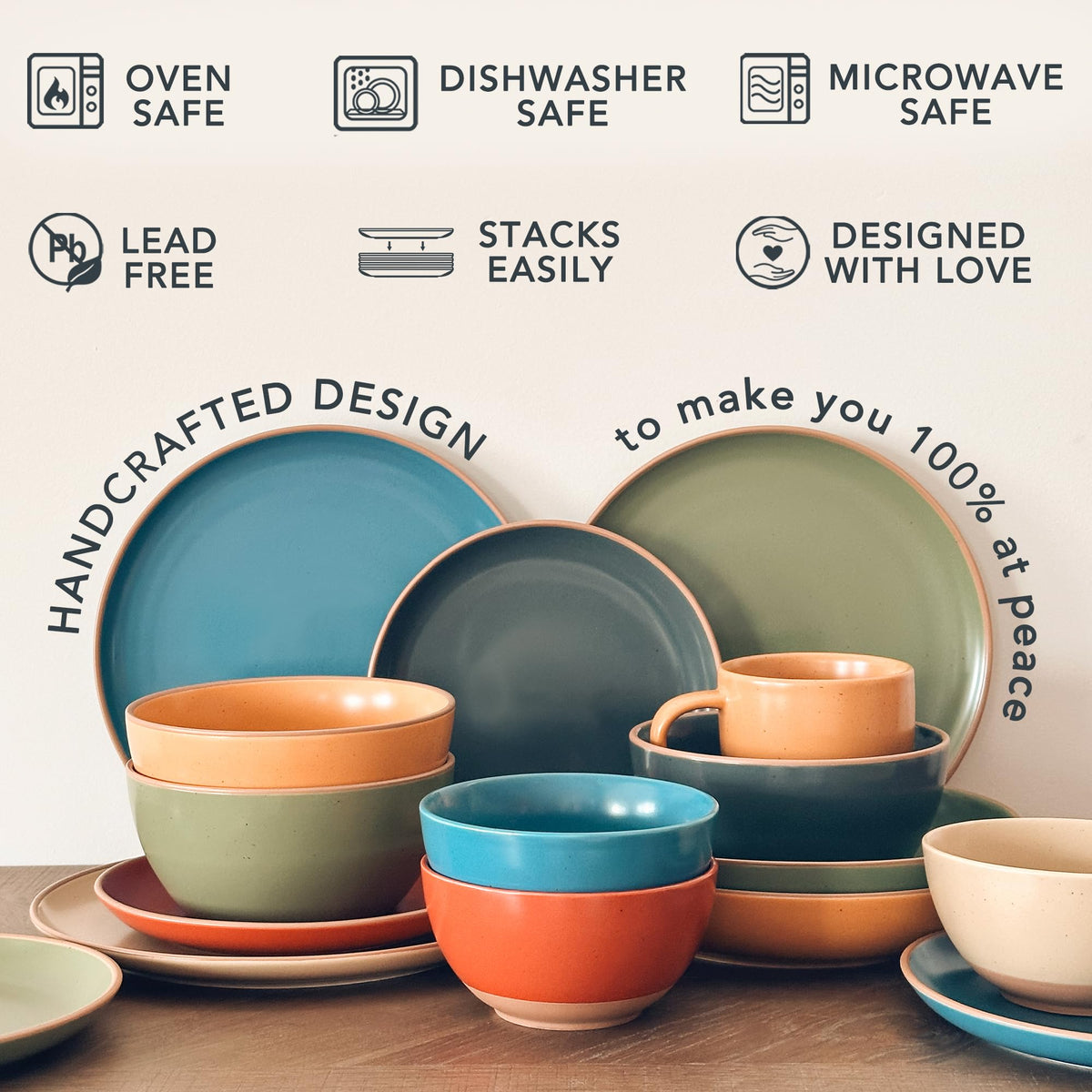 Ceramic Matte Bowls Set of 4 28oz W821189
