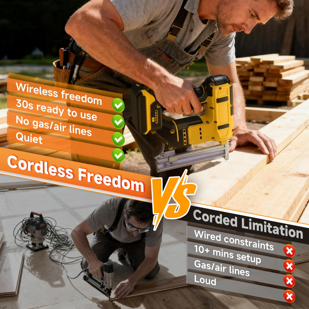 2-in-1 Cordless 18GA Nail Gun & Staple Gun X3638
