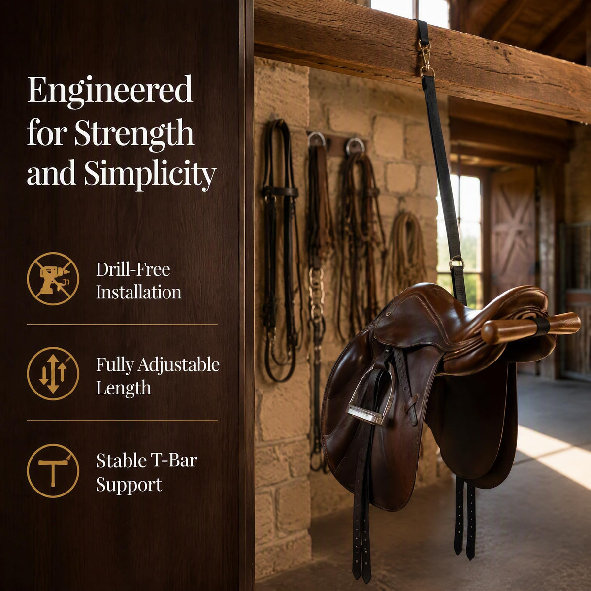 Portable Adjustable Saddle Rack W551372