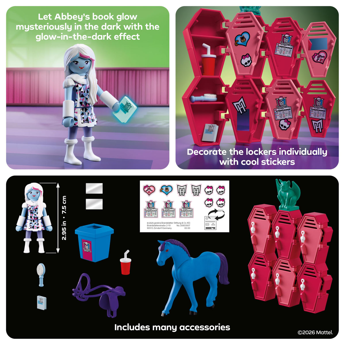 Monster High School Hallway Scene with Lockers A874768