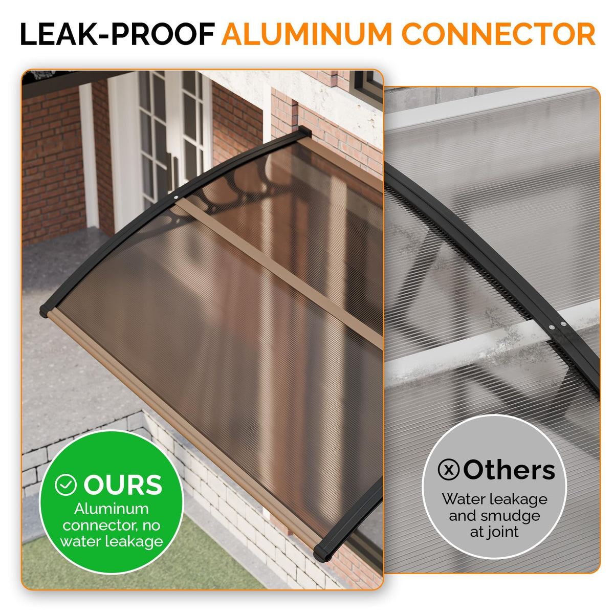 40" x 60" Polycarbonate Door Awning I3762