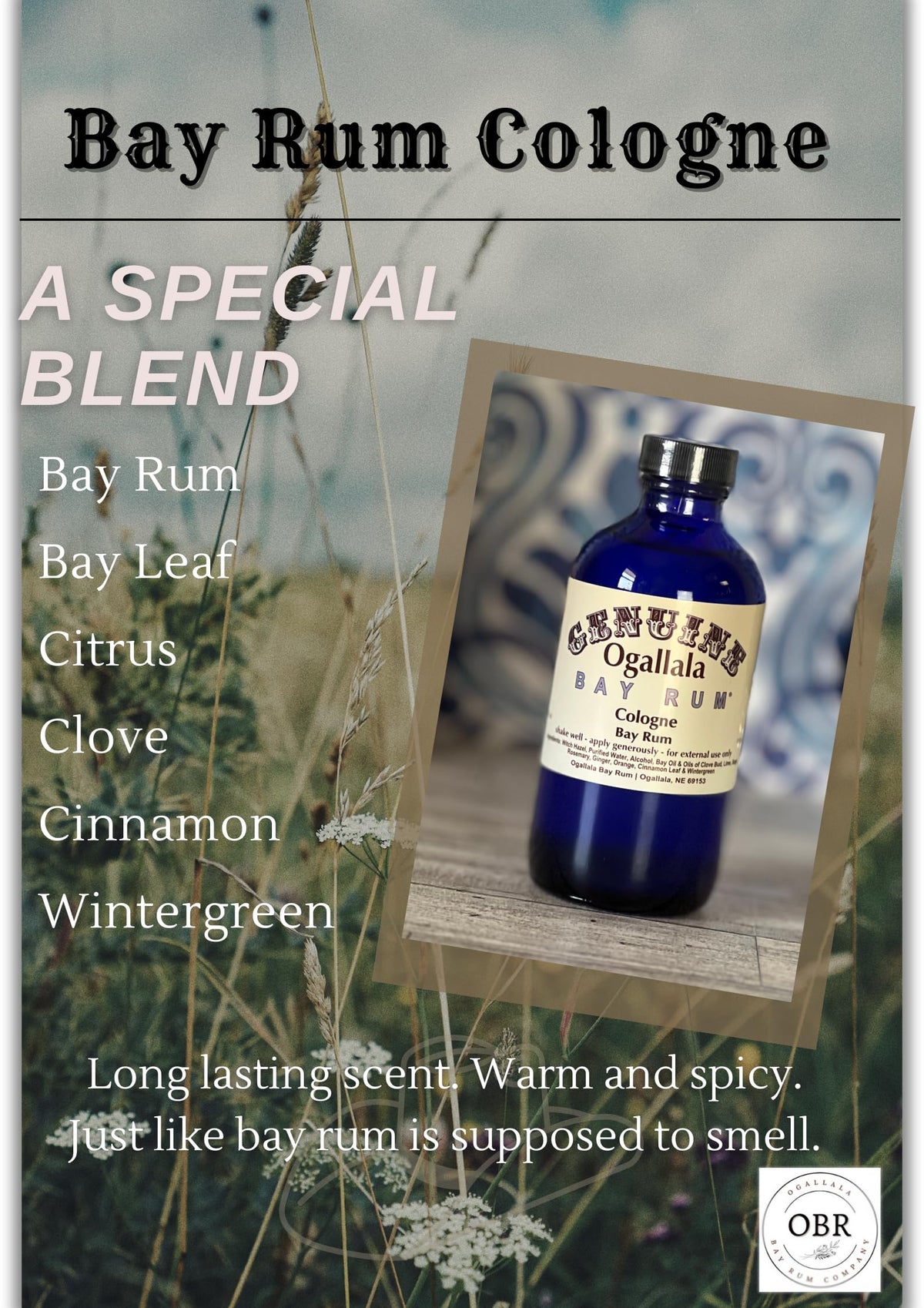 Bay Rum Cologne 8 oz Z1666