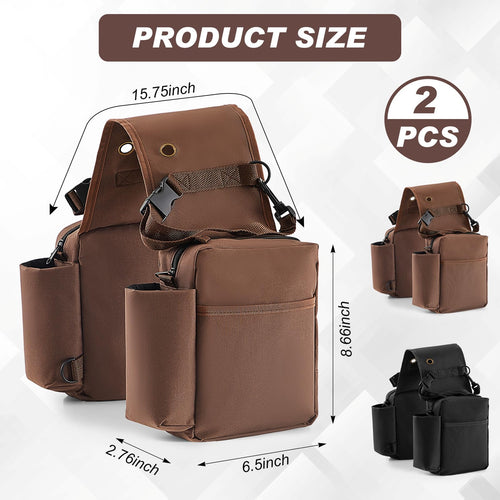 2 Pcs Waterproof Saddle Bag with Pocket T386