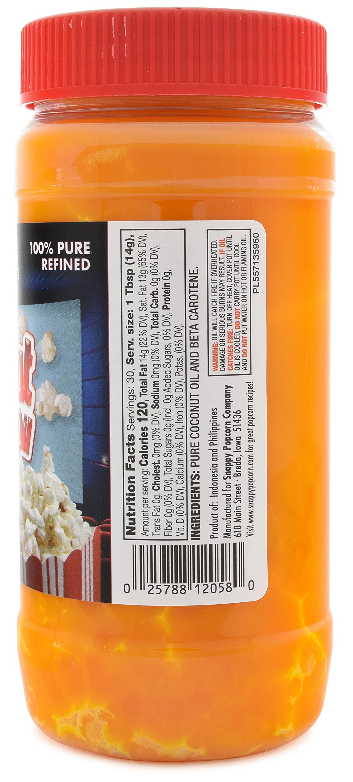 15 oz Coconut Popping Oil, 19 oz Buttery Popcorn Salt N2188