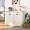 Antique White Tilt Out Trash Cabinet with 2 Drawers U9574