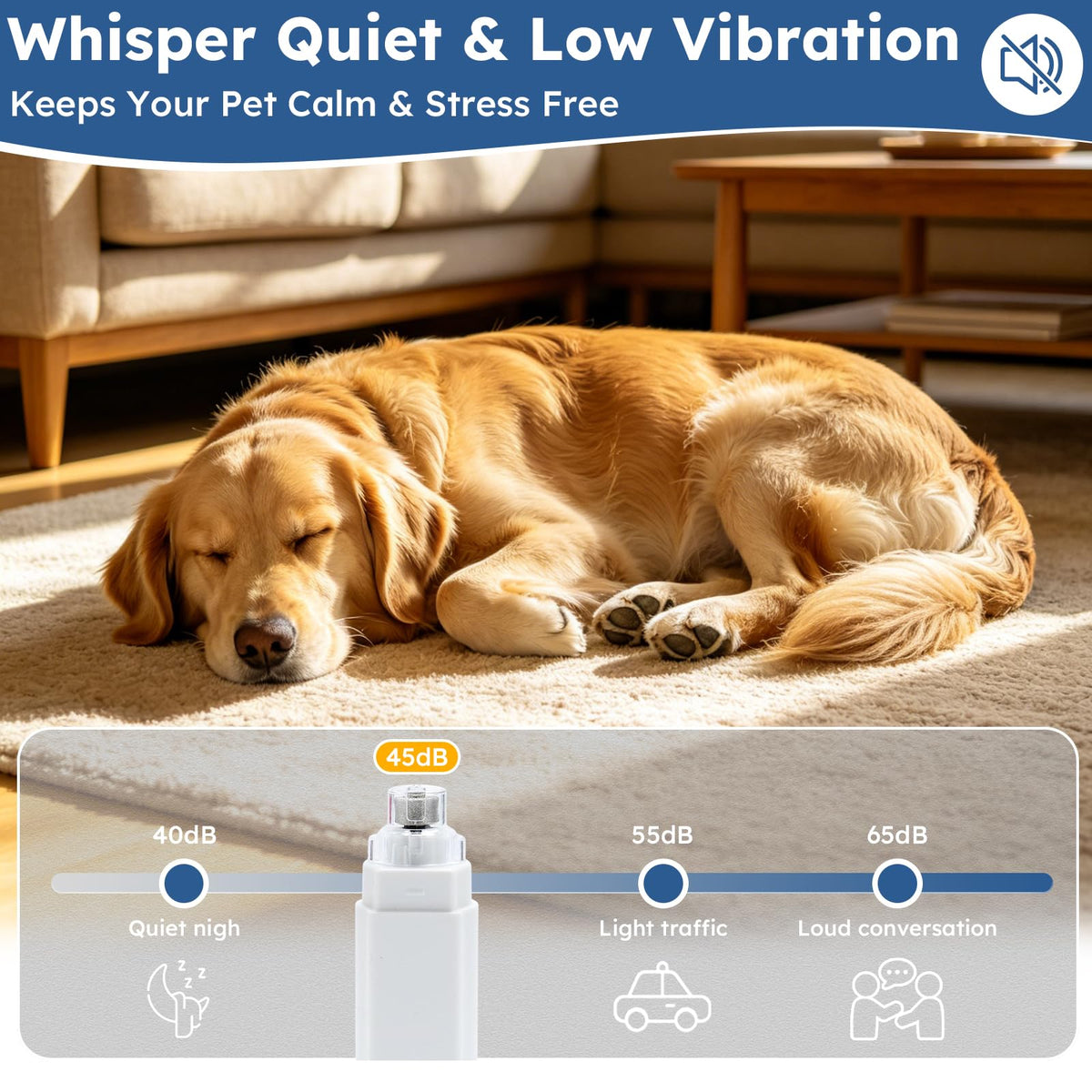 5-Speed Dog Nail Grinder with 2 LED Lights J22478