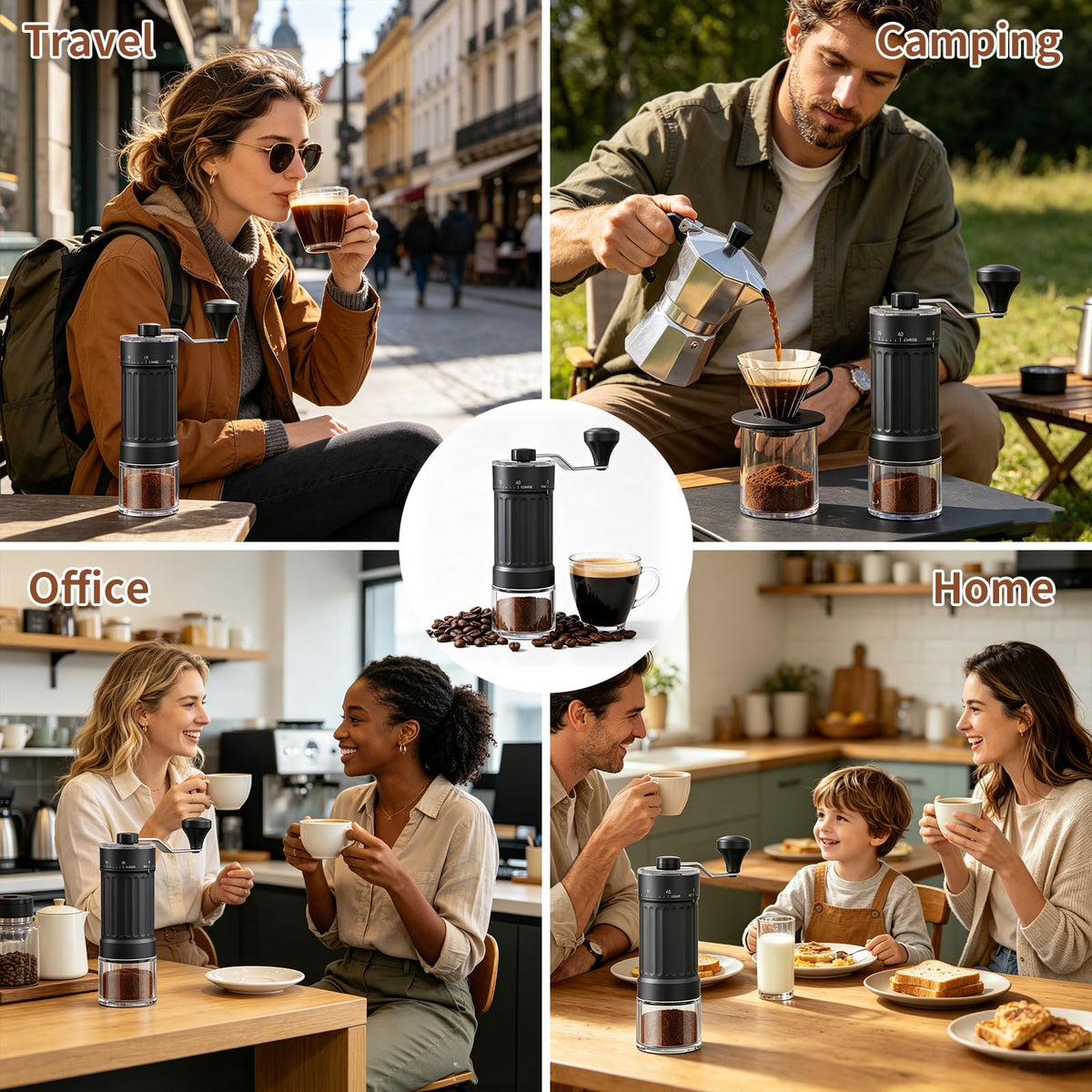 Manual Coffee Grinder 40 Adjustable Settings T74680