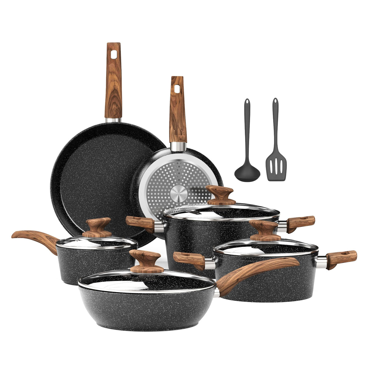 12 Pcs Non Stick Induction Cookware Set K429