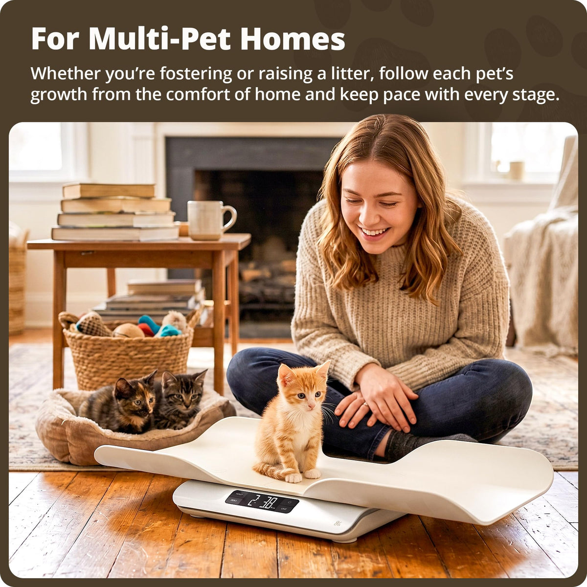 Digital Pet Scale for Cats, Dogs & Small Animals C6283