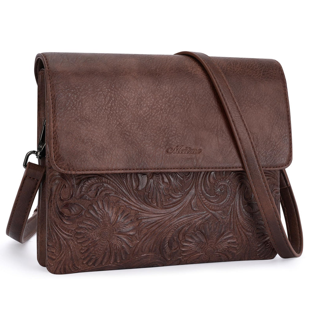 Small Vegan Leather Crossbody Bag with Adjustable Strap W26898