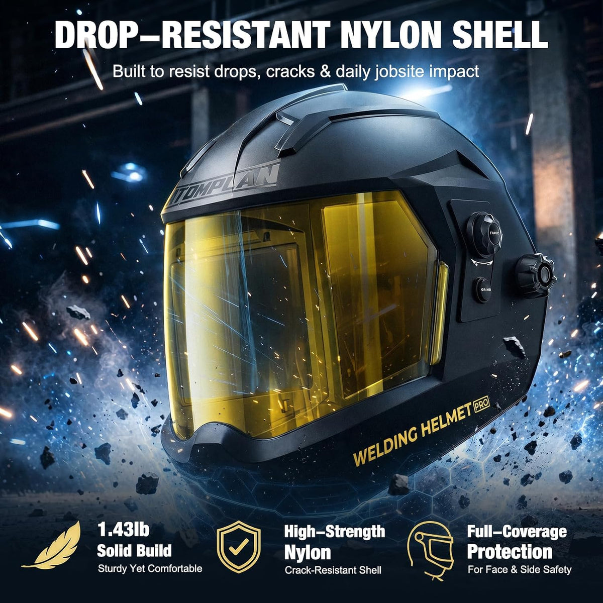 Auto Darkening Welding Helmet True Color 1/1/1/1 Optical Clarity S12238