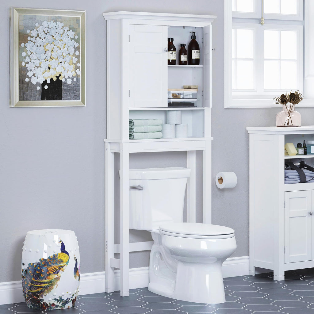 White Over The Toilet Storage Cabinet O484