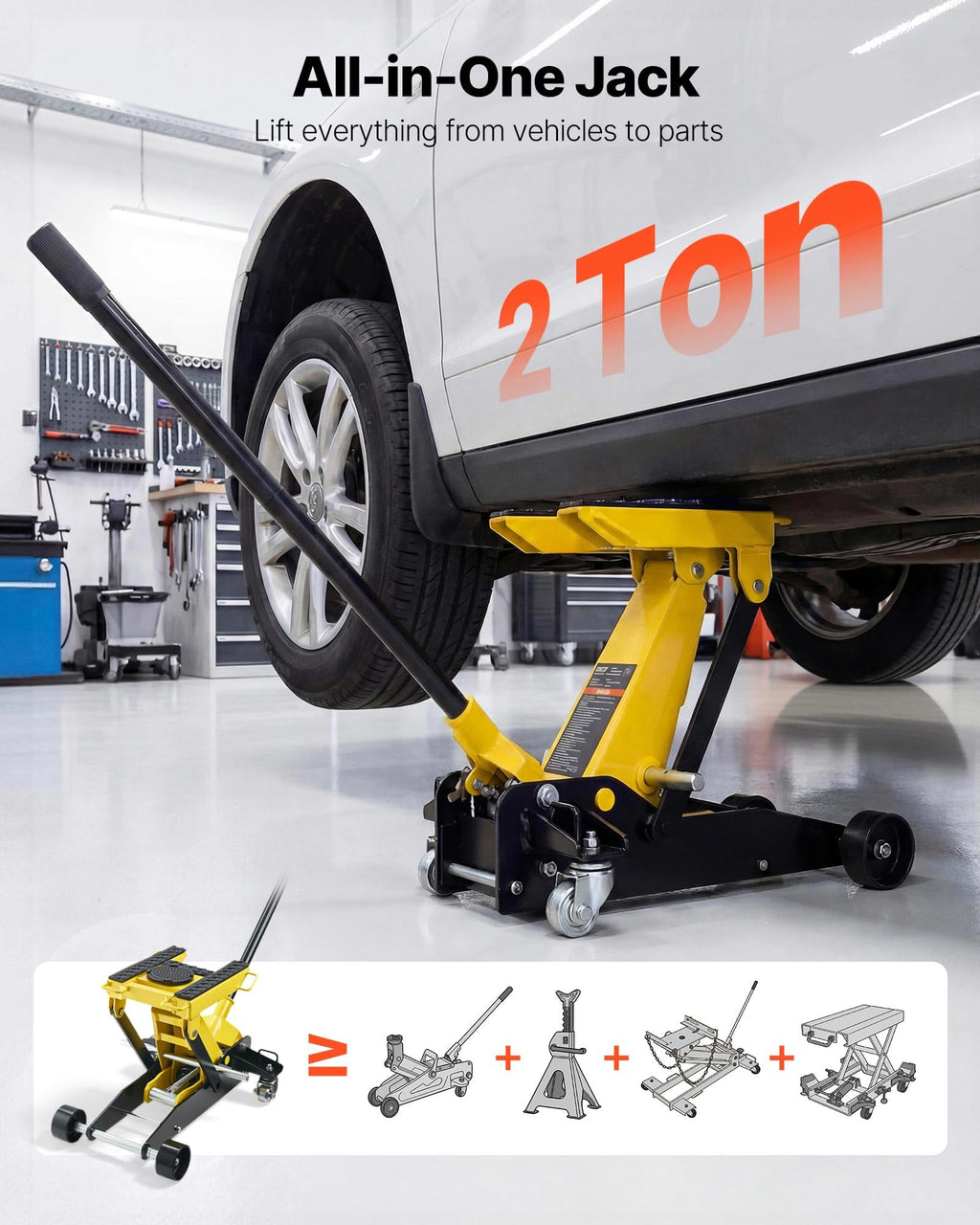 2 Ton Steel Hydraulic Floor Jack Q749