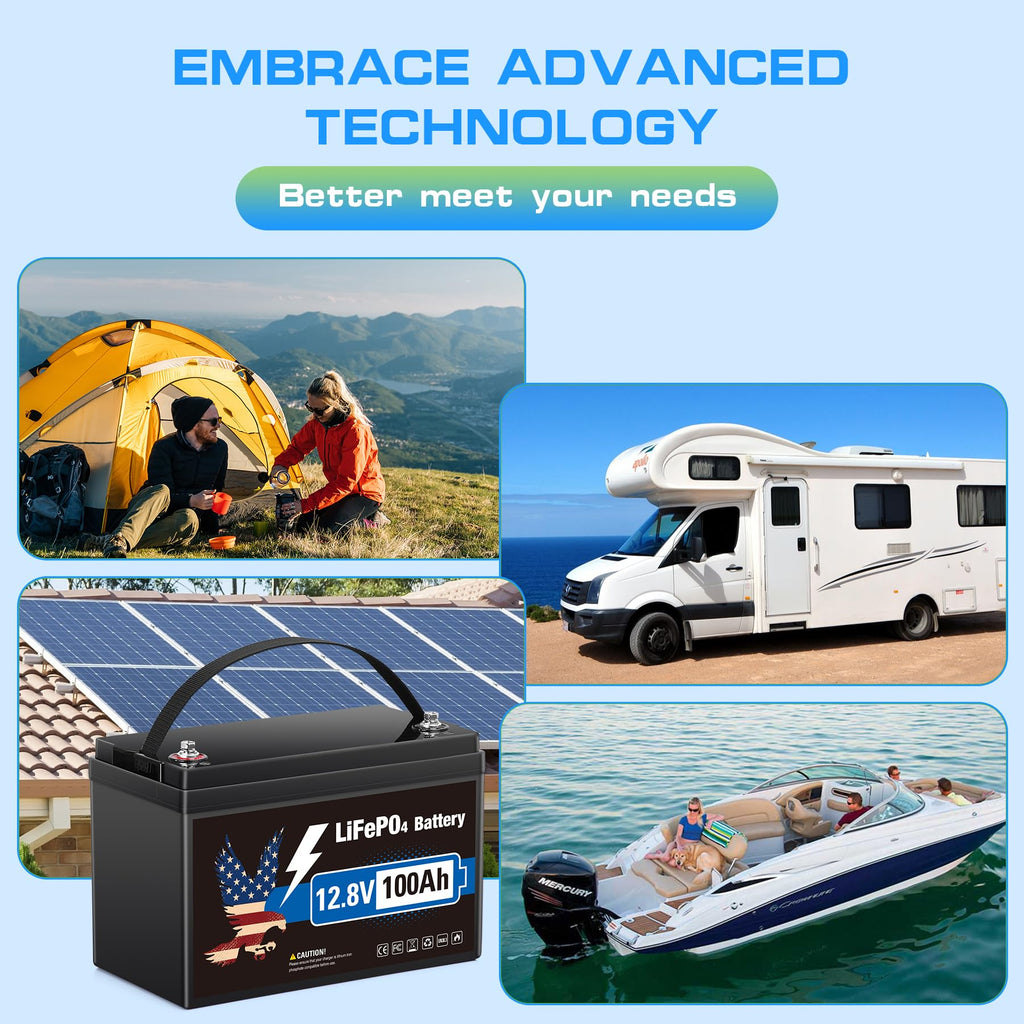 12V 100Ah LiFePO4 Lithium Battery Group 31 V77963
