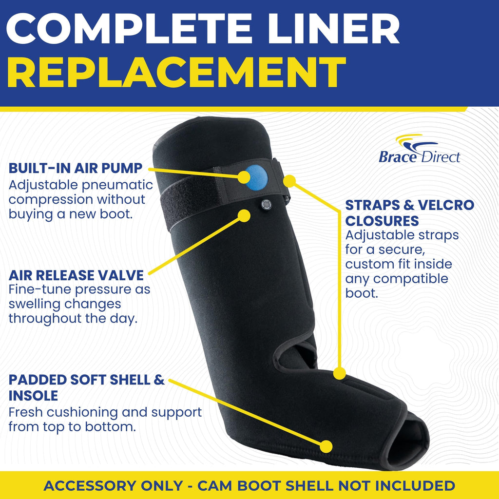 Tall Walking Boot Replacement Liner with Air Pump Bladder Y18436