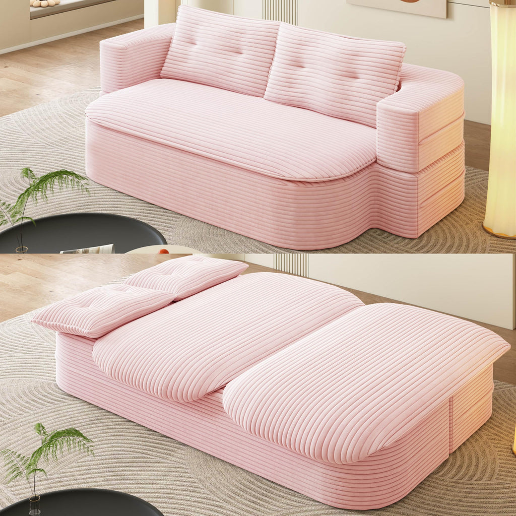 King Size Corduroy Futon Sofa Bed O896379