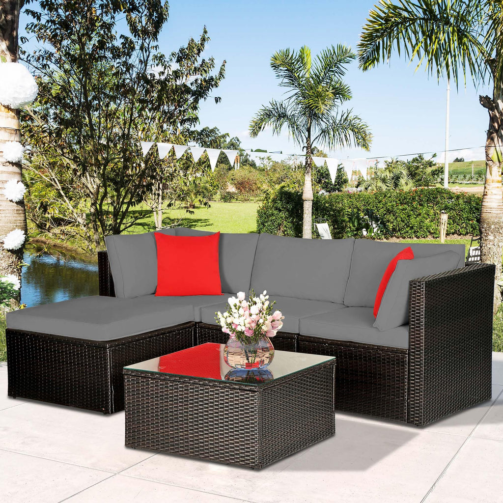 Waterproof Outdoor Couch Cushions 4 Seat Dark Grey C770