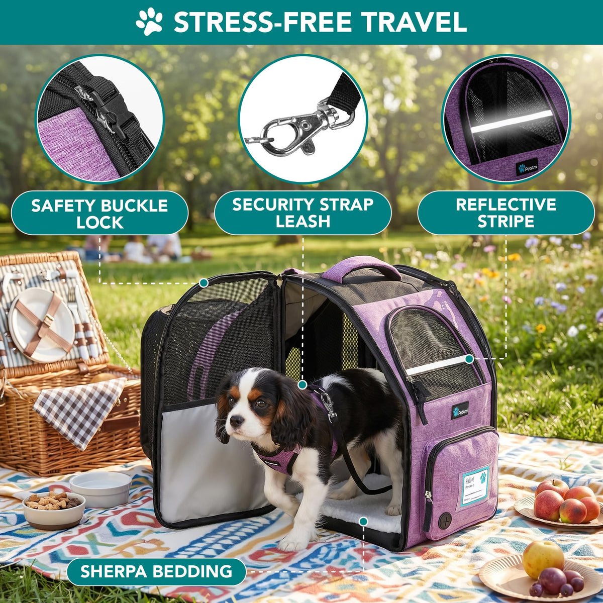 Expandable Dog Cat Backpack Carrier N4694